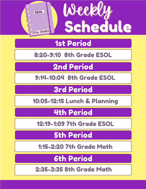 Schedule